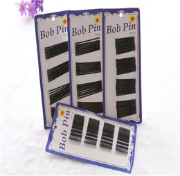 Siyah Bobby Pins Kadın Saç Aksesuarları Bob Pin Kızlar Saç Klipleri Barrette Dalgası Düz ​​BB Saç Sınırları Düğün Takı 50cardslot8310004