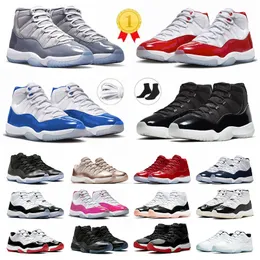 11 11s Mens Basketball Shoes Gratitude DMP Cherry Cool Gement Grey Cap and Gown S11 Bred Red Gym Space Jam UNC Jubilee Concord Men Women Sports Sneakers