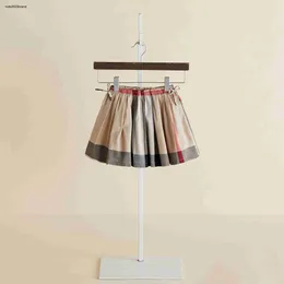 Ny tjej kjol sommardesigner barn veckad kjol storlek 100-140 Cross Stripe Design Baby Princess Dresses Dec05