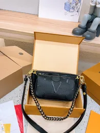 Famous designer multi pochetter three-in-one mahjong bag chain single crossbody bag with shoulder purse purse Large capacity Mahjong bag key bag 24*13cm