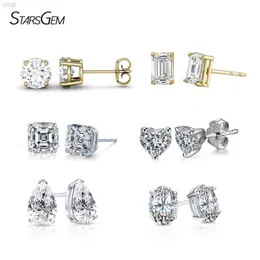 Starsgem Hot Sale-Stil, runde und ausgefallene Form, Brillantschliff-Moissanit-Diamant-Ohrring-Ohrstecker aus 14-karätigem Massivgold