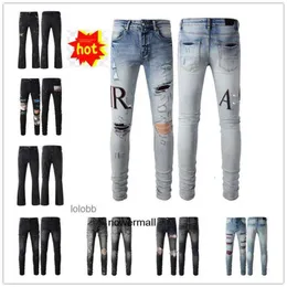 imiri Arrivals purple Jean amari amiiri 2024 New amirl Mens Luxury Designer Denim amirlies Jeans Holes Trousers am COOLGUY Biker Pants amis Man Clo ZK3Q