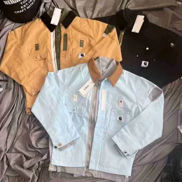 Giacche da uomo SACAI Kahart Co branded White Label Deconstructed Series Flight Jackets Coat Uomo e donna Vestibilità ampia