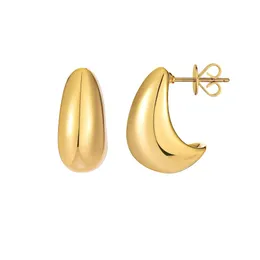 Partihandel Chunky Hoop Gold Plated Earrings S Post Earring for Women Girls