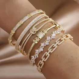 Bangle 2023 Design Knot Open Bangles bracelets for Women Fashion Brand Jewelry Delicate 231219