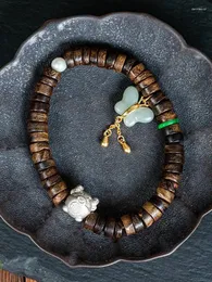 Halskette Ohrringe Set Vietnam Nha Trang Adlerholz Sternzeichen Wächter Armband Sterling Silber Damen Herren Jahr des Lebens Paar Stück Perlen