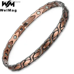 Anklets Welmag 99.99% Pure Copper Anklets för kvinnor/män Germanium Bio Energi Anklets för artrit Kvinnor smycken dropshippingl231219