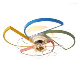 Ceiling Lights Children's Fan Bedroom Cards Ventilation Rooms LED Lamps Invisible For Living Room