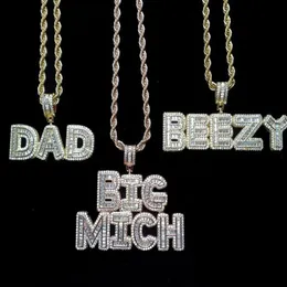 14K New Baguette Custom Letters Nettlace CZ NAME NAME ZIRIN