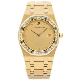 Audema Pigue İsviçre Lüks Saatler Mekanik Hareket Otomatik Kol saatleri Audema Pigue Royal Oak 56143BA 18K veya Jaune Cadran Champagne Montre 33mm WN-KVRR