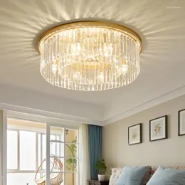 Luzes de teto modernas led para sala de estar quarto estudo cristal lustre plafonnier casa deco lâmpada avize
