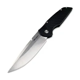 Coltello chiudibile ProTech TR-3 AUTO 3.375" 154CM Nero DLC Manici in alluminio fresato con lama liscia - Coltello da campeggio X1 Coltelli tascabili 3407 920 con carta per vendita al dettaglio