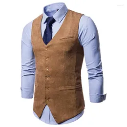 Gilet da uomo Gilet da sposa Giacca da abito slim Velluto a coste Senza maniche Top Abito formale firmato Abiti di lusso Abbigliamento da lavoro