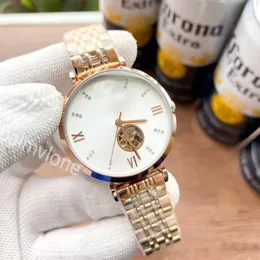 Marka zegarek na nadgarstek Kobiet dziewczyny ladies luksus szwajcarski zegarek metalowy stalowy zespół kwarcowy Zegar piękny zegarek