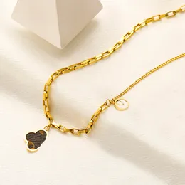 Designer-Anhänger-Halsketten, Choker-Anhänger, 18 Karat vergoldeter Edelstahl, Kunstleder-Halskette, Damen-Markenbrief, Geburtstagsschmuck, Geschenk