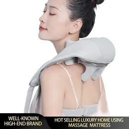 Massierendes Nackenkissen, multifunktionales Nacken- und Schultermassagegerät, Lifegoods Shiatsu USB wiederaufladbarer elektrischer Schulter- und Nackenmassageschal 231218