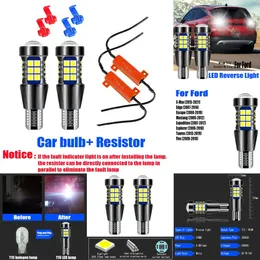 Nya dekorativa lampor 2st LED omvända glödlampor W16W T15 921 Canbus Backup Lamp för Ford S-Max Edge Escape Mustang Expedition Explorer Oxen Flex