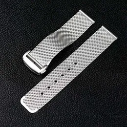 Bandas de relógio de alta qualidade 20mm 22mm Milanoo Pulseira de aço inoxidável para Omega Seamaster 300 Mergulho 007 Agente Pulseira Moeda 233h