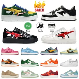 Top bapestasK8 Designer Sta Sapatos Casuais Sk8 Baixo Homens Mulheres Couro Preto Branco Abc Camo Camuflagem Skateboarding Esportes Bapely Sapatilhas Treinadores Ao Ar Livre