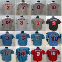 Trea Turner Jersey Bryce 3 Harper Rhys Hoskins Bryson Stott Kyle Schwarber J.T. RealMuto Bohm Nick Castellanos Aaron Nola Zack Wheeler Brandon Marsh Baseball