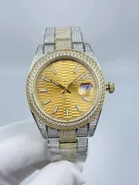 ساعة Wristwatches Watch Luxury Diamond - حالة كاملة بحجم 41 مم حركة ميكانيكية مقاومة للماء قابلة للطي بوكيل رائع "تصميم رائع"