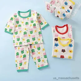 Pyjamas Kinderpyjamas Sets 2023 Sommer klimatisierte Kleidung für Mädchen Jungen Nachtwäsche Baby Unterwäsche Anzug Kleinkind Pijama 1-10T