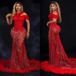 2024 ASO EBI PROM SURES SURNERSION ILUSION LACE Tiul Evening Formal Dress for African Black Women Gowns Druga suknia zaręczynowa Pageant NL065