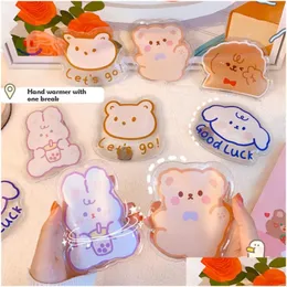 Other Home Garden 1Pc Mini Winter Reusable Gel Hand Warmer Warmfitting And Fast Selfheating Cute Print Instant Heating Pa Homefavor Dhjkk