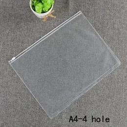 Suprimentos de arquivamento 10pcs A4 4hole B5 9hole Zip Lock Transparente PVC Looseleaf Documento de armazenamento Zipper Bag Produtos Clear Resealable Conc 231219