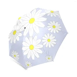 Regenschirme, Gänseblümchen, Feld, Blume, dreifach gefaltet, Regenschirm, Sonne, Regen, faltbar, 94 cm, Schutz, Reisen, für Damen