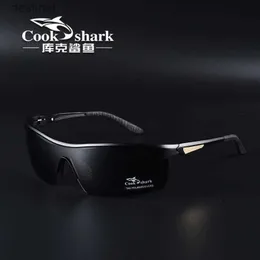 Sunglasses Cook shark 2021 new polarizing sunglasses men's driving glasses special trend color changing Sunglasses men's fishing glassesL231219