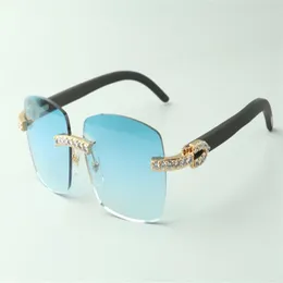 Direct s XL Diamant-Sonnenbrille 3524025 mit schwarzen Holzbügeln, Designerbrillengröße 18-135 mm198M