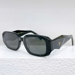 Óculos de sol femininos 24ss Fashion Designer com armação geométrica de acetato Óculos de sol com logotipo dourado Armação não compatível com óculos de lentes graduadas PR160S
