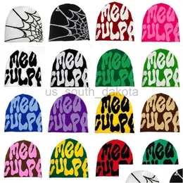 Beanie/Skull Caps Beanie/Skl Mea Cpas Beanies For Women Men Couple Y2K Hats Ins Fashion Bonnet Kpop Wool Sklies Hoods Lady Accessori Dhhpu