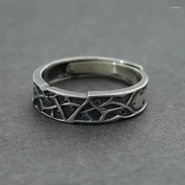 Pierścienie klastra vintage 925 Srebrny pierścień dla mężczyzn biżuteria Para