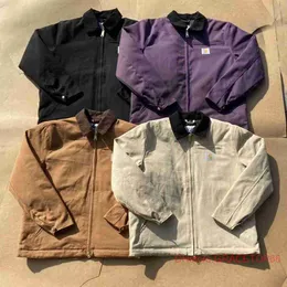 남자 재킷 코트 패션 브랜드 Carhart J97 Carhatjackets Jackets Detroit 빈티지 캔버스 헤비급 헤비 듀티웨어 면화 멀티 컬러 대외 무역 JX6O