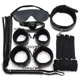 Suprimentos SM Casal Pacote de Produto Fun Fun Product 7 Definir Handcuffs Metal Ten Snzl