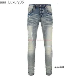 Herren Amari Amirl Jeans Amirlies Am New Amis Imiri Street Amiiri Designer Blaue Kleidung Ires Fashion Jeans Denim Broken Pants ies Hoch aus alten Buchstaben Trendy P NVX7