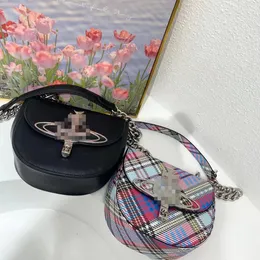 Kadın tasarımcı çantaları şık satürn çantaları marka crossbody çanta küçük pu zincir çanta