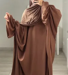 Roupas étnicas Vestido Muçulmano Abayas para Mulheres Ramadan Oração Dubai Turquia Médio Oriente Femme Robe Solto Africano Islâmico