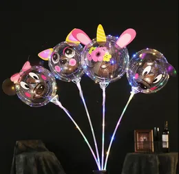Bobo Balloons 생일 결혼식 야외 이벤트 크리스마스 파티 장식 SN4253을위한 Bobo Balloons Transparent Led Light Balloon 참신 조명 헬륨 글로우 끈 조명