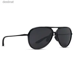 Okulary przeciwsłoneczne Juli Brand Design Ultralight TR90 Pilot Sunglasses Men Polarized Driving Oversize szklanki na zewnątrz gogle sportowe UV400 MJ8005L231219