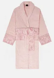 Kadife bornoz tasarımcıları barok moda pijamalar erkek kadın kadınlar jacquard baskı barocco baskı kolları şal yaka cep kemeri% pamuk888876