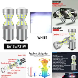 Nya dekorativa lampor 2st CanBus LED-omvänd lampor Lampor Backup Lamp P21W BA15S för BMW 3 5 Series E46 E90 F30 F80 E36 E46 F34 E91 F31 E39 1997-2004