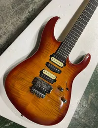 Fabryczna gitara elektryczna OEM Orange z mostem Tremolo, Flame Maple Top, oferta logo/kolor