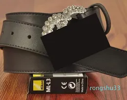 Cinturones de cuero chapados en negro, dorado y plateado, cintura informal, cinturones con letras de cristal a la moda para mujer, diseñador