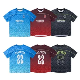23SS New Embroidered Monogram 22 Football Jersey Trapstar T Shirt Men Women EU Size Top Tees Fashion Summer Casual Tee wholesale