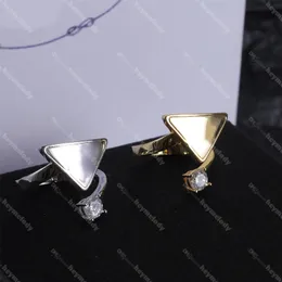Sparkle Diamond Gold Rings Designer Triangle Rings Crystal Gold Letter Ring For Men Women With Box
