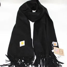 Шарфы Y2K вязаный шарф для мужчин и женщин зимний фартук черный аниме принт креативная эстетика винтажная уличная мода