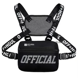 Fashion Streetwear Men Hip-Hop Chest Bag Tactical Two Straps Chest Rig Bags Trendy Style Rectangle Chest Utility Pack G122199G